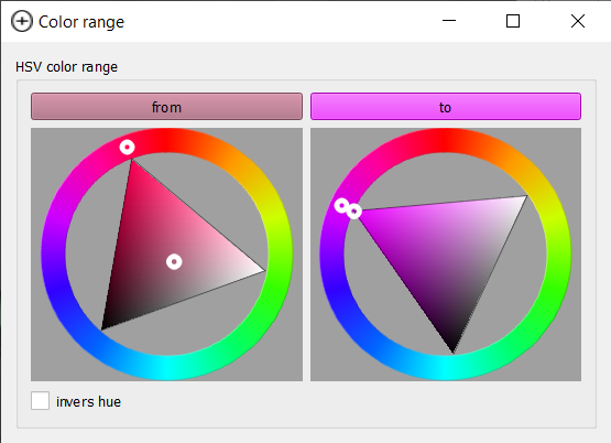 color range dialog