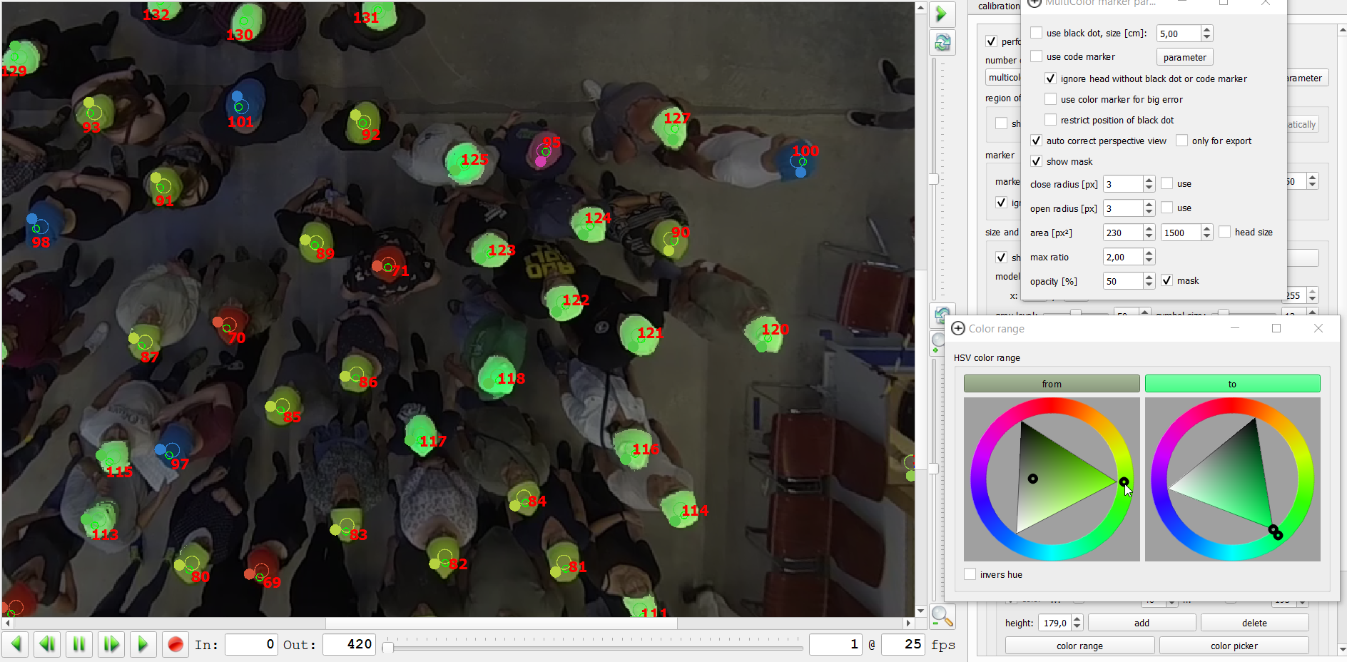 usage example of color range dialog